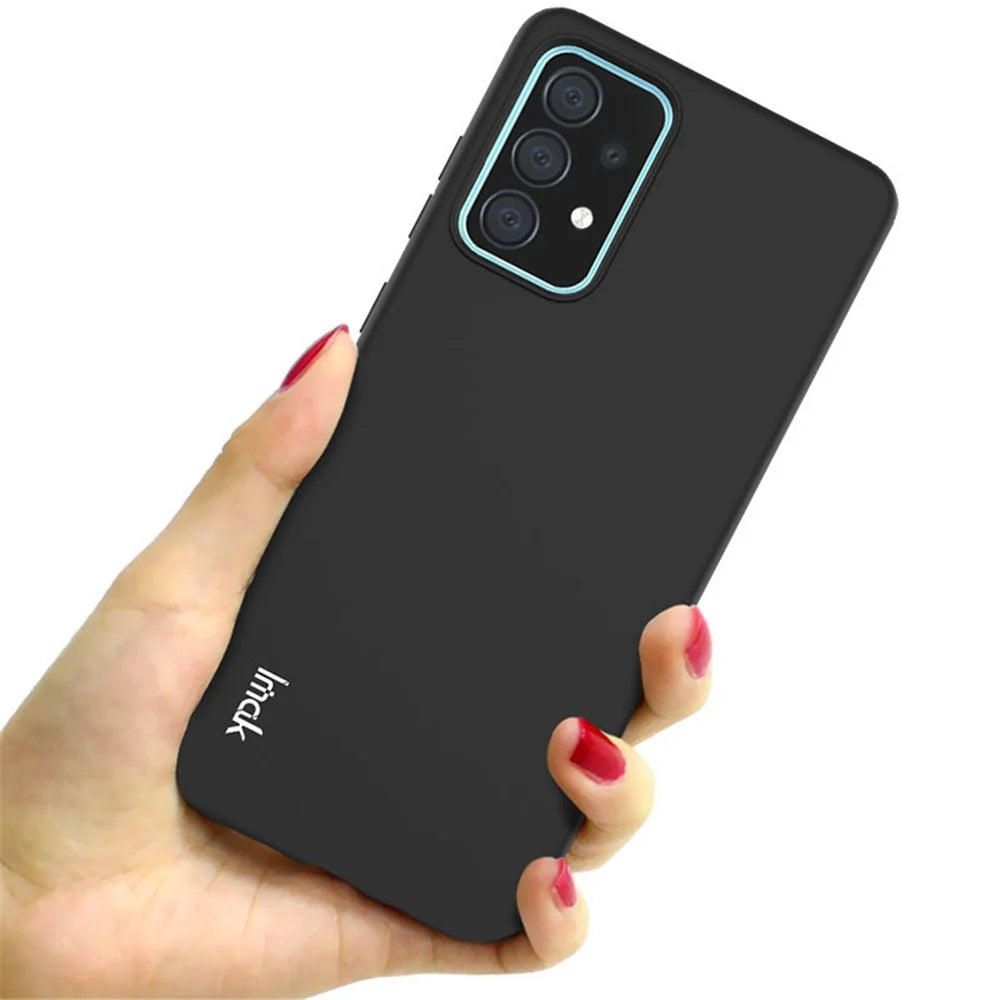IMAK UC-2 Series Skin-feel Soft TPU Phone Protective Case for Samsung Galaxy A52 4G/5G / A52s 5G - Black - 3
