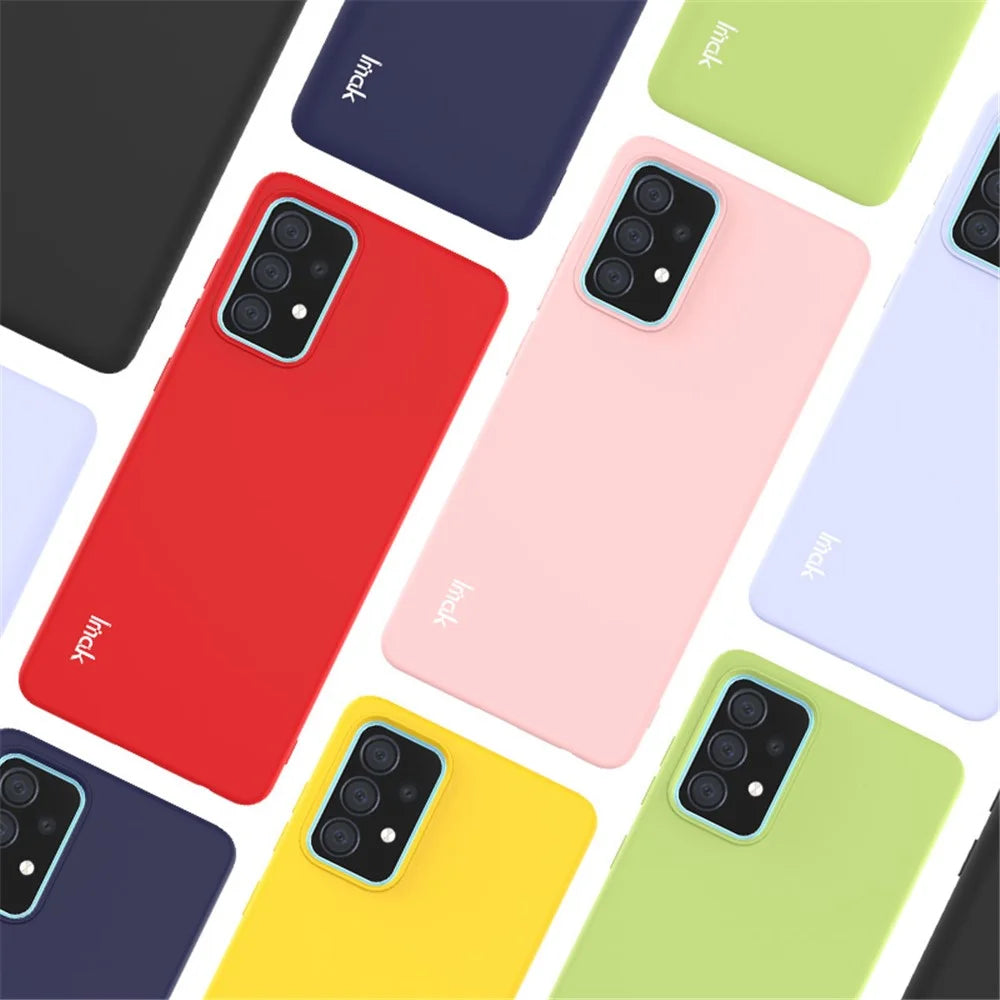 IMAK UC-2 Series Skin-feel Soft TPU Phone Protective Case for Samsung Galaxy A52 4G/5G / A52s 5G - Black - 4