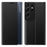 For Samsung Galaxy S21 Ultra 5G View Window Phone Cover PU Leather Stand Case - Black - 1