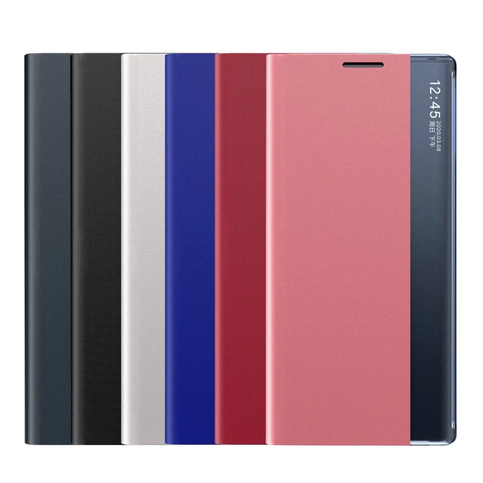 For Samsung Galaxy S21 Ultra 5G View Window Phone Cover PU Leather Stand Case - Black - 4