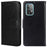 Wallet Textured Leather Stand Phone Shell for Samsung Galaxy AA52 4G/5G / A52s 5G - Black - 1