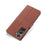 AZNS Dual-sided Magnetic Clasp Wallet PU Leather Stand Case for Samsung Galaxy S21 4G/5G - Brown - 3
