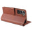AZNS Dual-sided Magnetic Clasp Wallet PU Leather Stand Case for Samsung Galaxy S21 4G/5G - Brown - 5