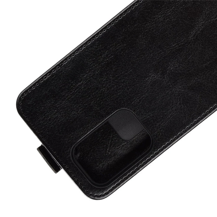Crazy Horse Vertical Leather Shell for Samsung Galaxy A52 4G/5G / A52s 5G Card Holder Case - Black - 3