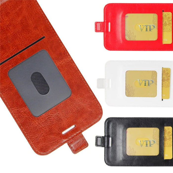 Crazy Horse Vertical Leather Shell for Samsung Galaxy A52 4G/5G / A52s 5G Card Holder Case - Black - 6