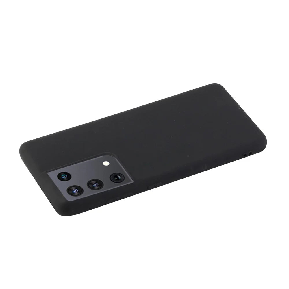 Candy Color Soft TPU Phone Shell for Samsung Galaxy S21 Ultra 5G - Black - 3