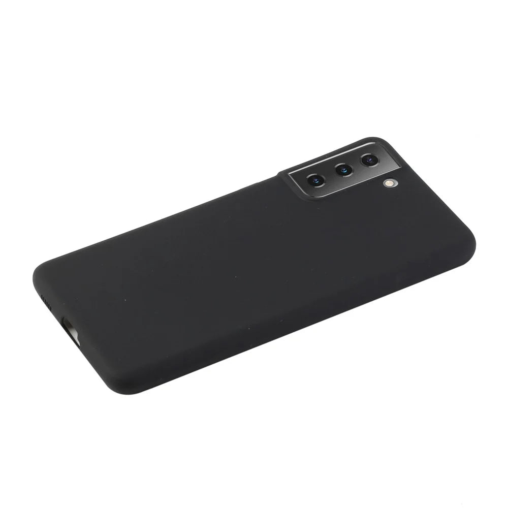 Candy Color Soft TPU Phone Case for Samsung Galaxy S21 4G/5G - Black - 2