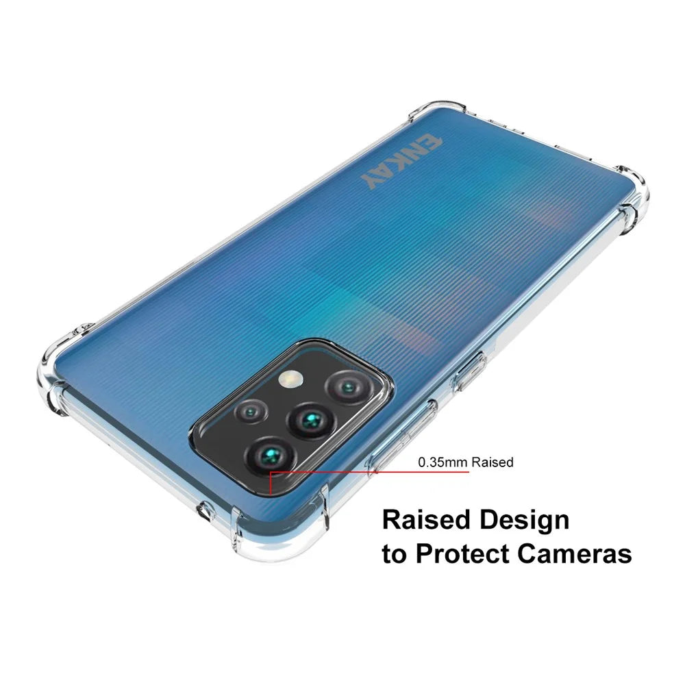 ENKAY HAT PRINCE Shockproof Clear TPU Case for Samsung Galaxy A52 4G / 5G / A52s 5G Anti-slip Protective Cover - 3
