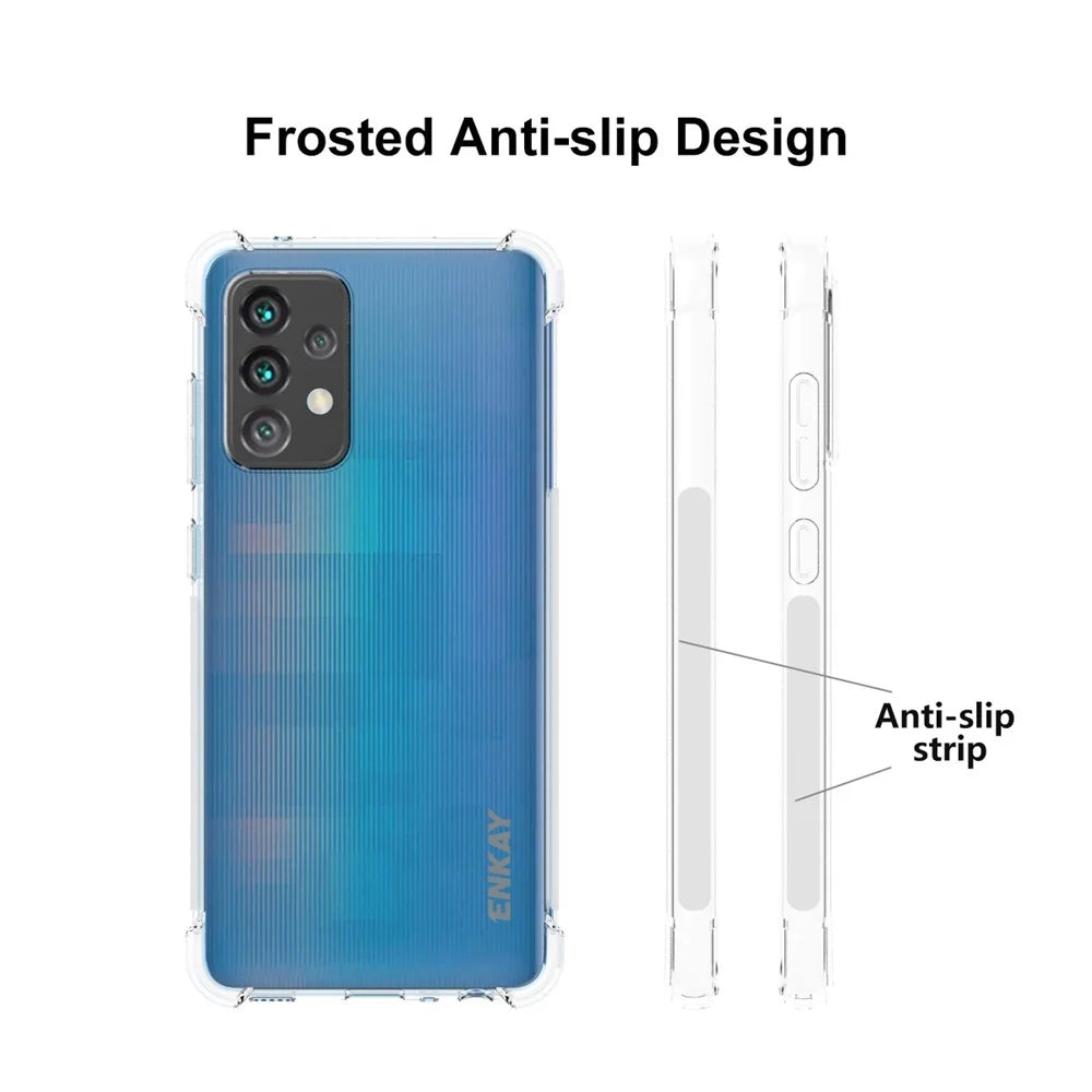 ENKAY HAT PRINCE Shockproof Clear TPU Case for Samsung Galaxy A52 4G / 5G / A52s 5G Anti-slip Protective Cover - 4