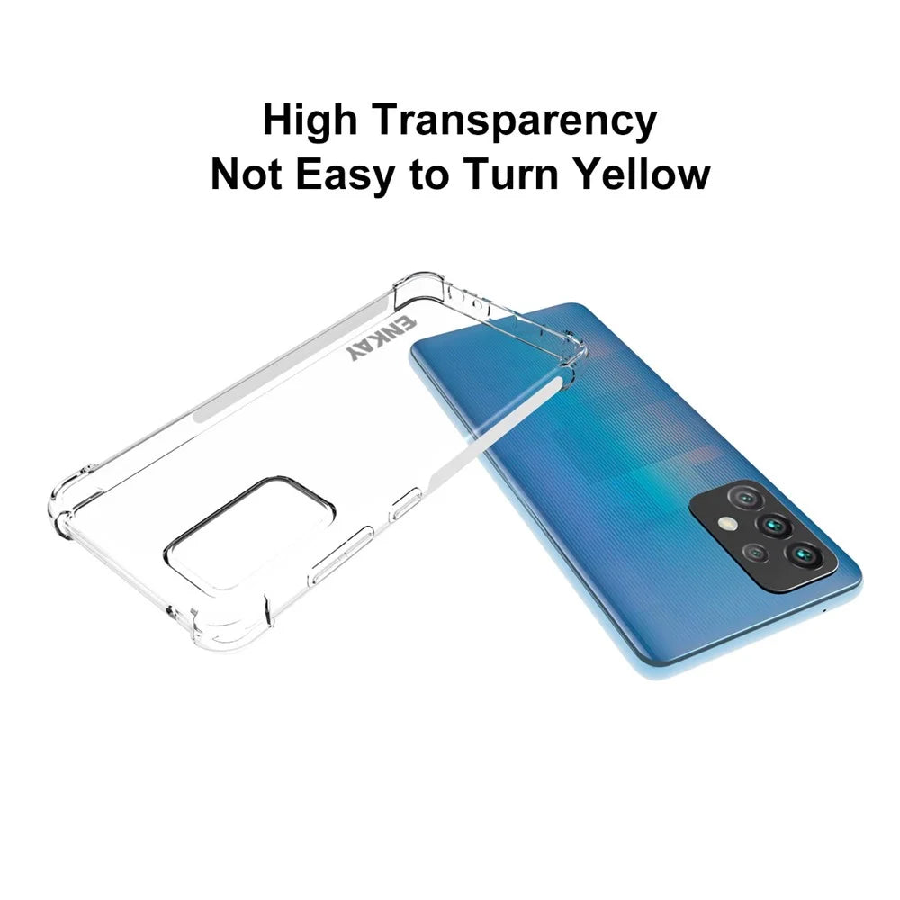 ENKAY HAT PRINCE Shockproof Clear TPU Case for Samsung Galaxy A52 4G / 5G / A52s 5G Anti-slip Protective Cover - 5