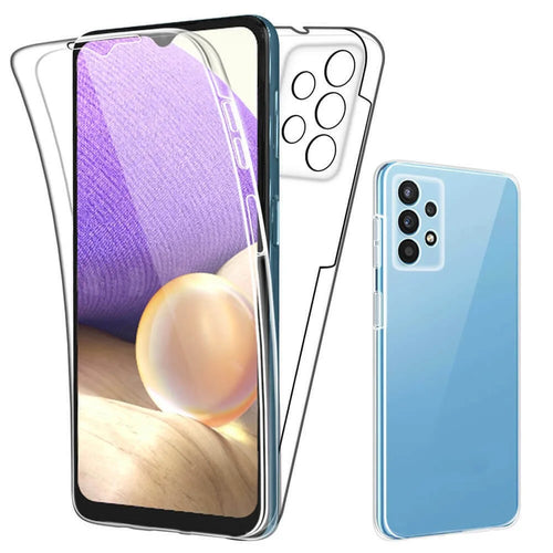 Hybrid PET + TPU + Acrylic Clear Full Protective Cover for Samsung Galaxy A32 5G Case - 1