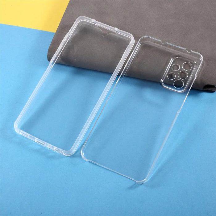 Hybrid PET + TPU + Acrylic Clear Full Protective Shell for Samsung Galaxy A72 5G Case - 4