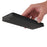 Anti-scratch Carbon Fiber Texture Auto-absorbed Leather Cover for Samsung Galaxy A02s (164.2mm) Stand Shell - Black - 5