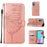 Imprint Butterfly Flower Pattern Wallet Stand Leather Case for Samsung Galaxy A52 4G/5G / A52s 5G - Rose Gold - 1