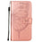 Imprint Butterfly Flower Pattern Wallet Stand Leather Case for Samsung Galaxy A52 4G/5G / A52s 5G - Rose Gold - 2