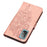 Imprint Butterfly Flower Pattern Wallet Stand Leather Case for Samsung Galaxy A52 4G/5G / A52s 5G - Rose Gold - 5