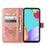 Imprint Butterfly Flower Pattern Wallet Stand Leather Case for Samsung Galaxy A52 4G/5G / A52s 5G - Rose Gold - 6