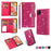 Glittery Starry Style Laser Carving Zipper Wallet Leather Case for Samsung Galaxy A12 - Rose - 1