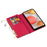Glittery Starry Style Laser Carving Zipper Wallet Leather Case for Samsung Galaxy A12 - Rose - 4