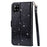 Flash Powder Zipper Pocket Wallet Flip Leather Phone Case with Strap for Samsung Galaxy A12 - Black - 3
