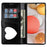 Flash Powder Zipper Pocket Wallet Flip Leather Phone Case with Strap for Samsung Galaxy A12 - Black - 6