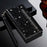 Flash Powder Zipper Pocket Wallet Flip Leather Phone Case with Strap for Samsung Galaxy A12 - Black - 7
