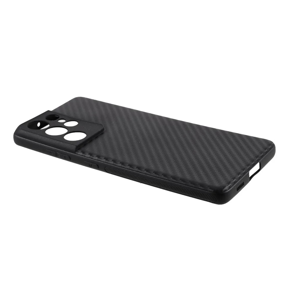 For Samsung Galaxy S21 Ultra 5G Case Carbon Fiber TPU Protector Cover - 3