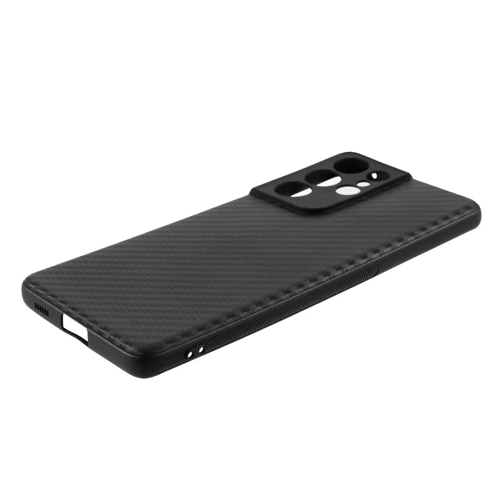 For Samsung Galaxy S21 Ultra 5G Case Carbon Fiber TPU Protector Cover - 4