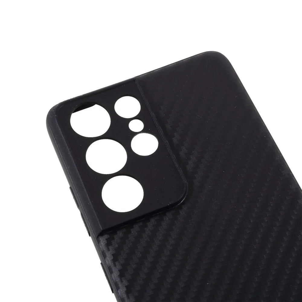 For Samsung Galaxy S21 Ultra 5G Case Carbon Fiber TPU Protector Cover - 7