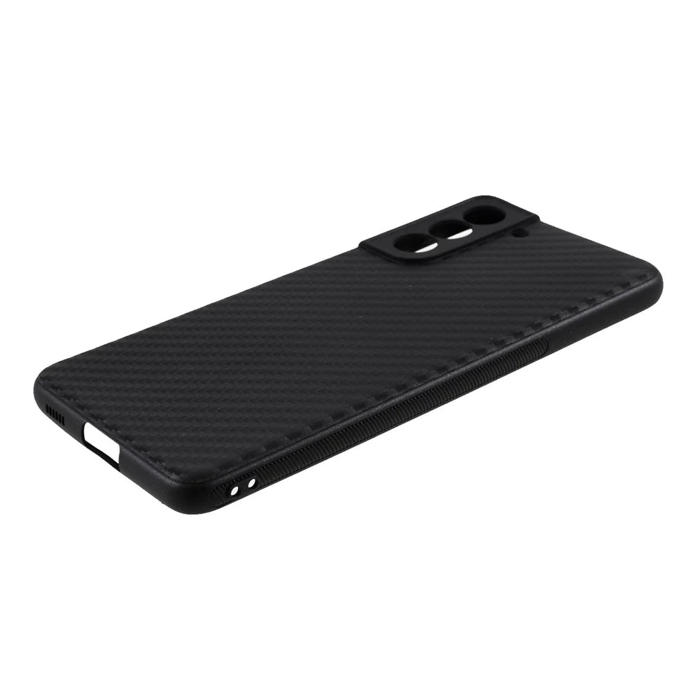 Phone Cover for Samsung Galaxy S21 4G/5G Carbon Fiber TPU Case - 4