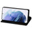 Flash Powder Auto-absorbed Ultra-thin Leather Stand Case for Samsung Galaxy S21 4G/5G - Black - 6