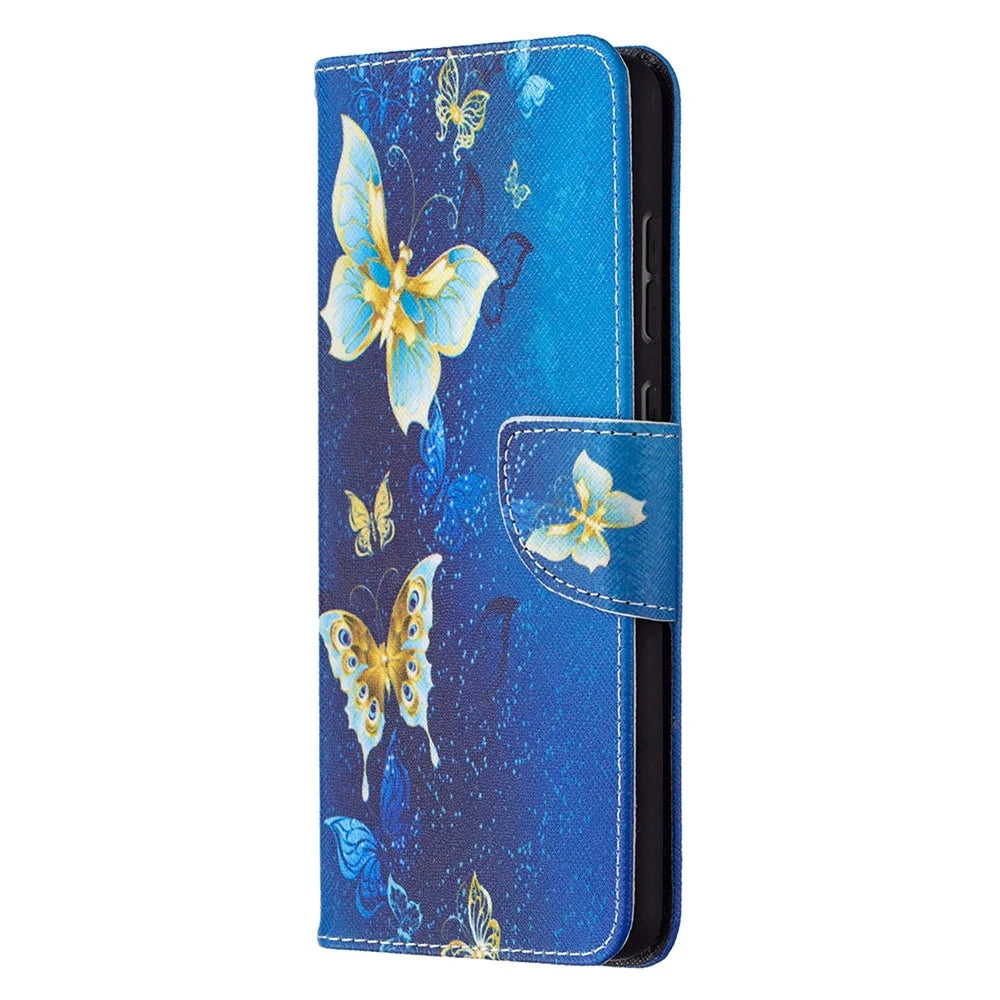 Wallet Pattern Printing Stand Flip Leather Phone Protective Shell for Samsung Galaxy A72 5G - Golden Butterfly - 2