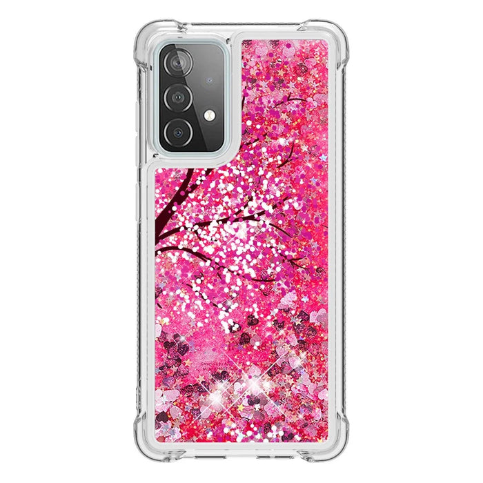 Patterned Quicksand Shockproof Protector for Samsung Galaxy A52 4G/5G / A52s 5G TPU Shell - Flower - 2