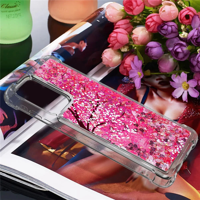 Patterned Quicksand Shockproof Protector for Samsung Galaxy A52 4G/5G / A52s 5G TPU Shell - Flower - 7