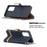For Samsung Galaxy A52 4G/5G / A52s 5G Color Splicing Jeans Cloth Surface Wallet Leather Phone Cover - Black - 5