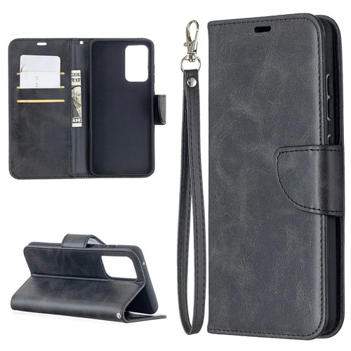 PU Leather Wallet Stylish Smartphone Case for Samsung Galaxy A52 4G/5G / A52s 5G - Black - 1