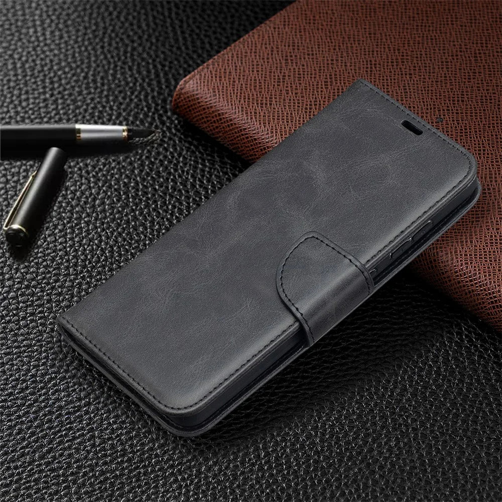 PU Leather Wallet Stylish Smartphone Case for Samsung Galaxy A52 4G/5G / A52s 5G - Black - 7