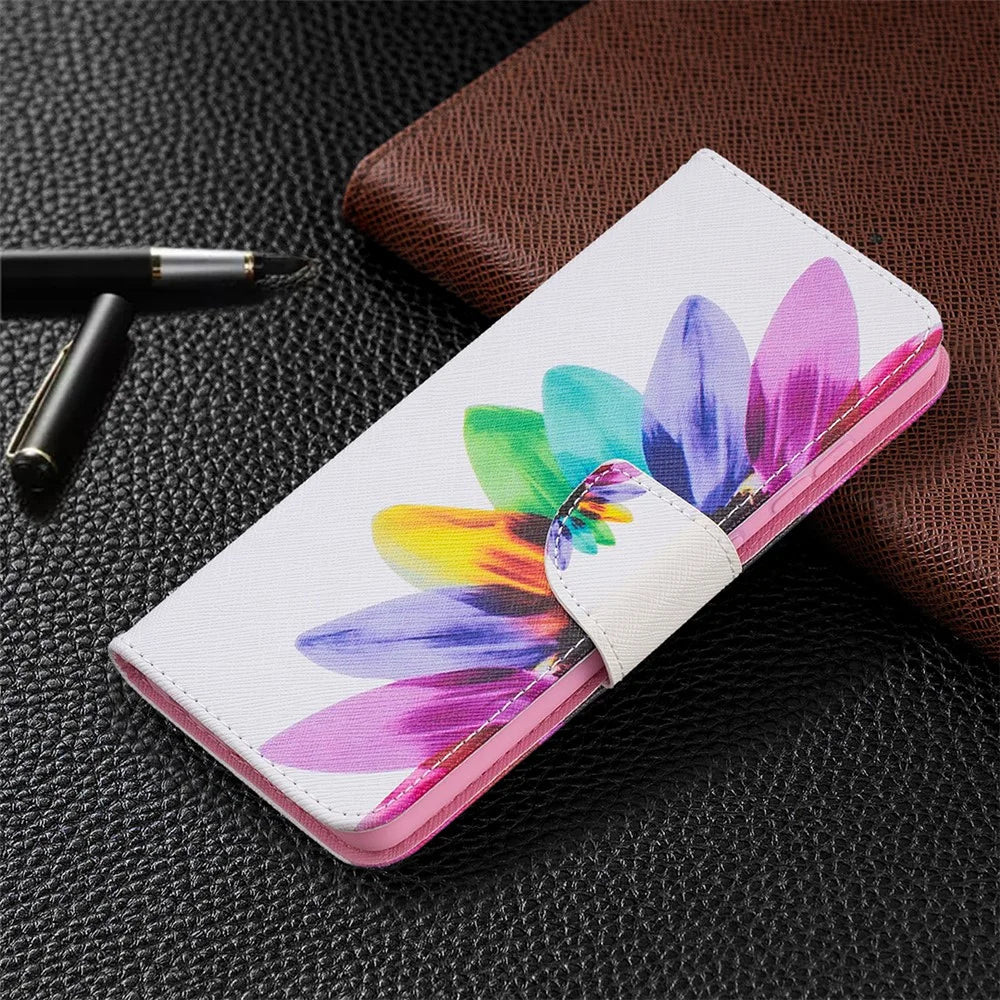Stand Design Pattern Printing Cover Case for Samsung Galaxy A52 4G/5G / A52s 5G - Flower - 4