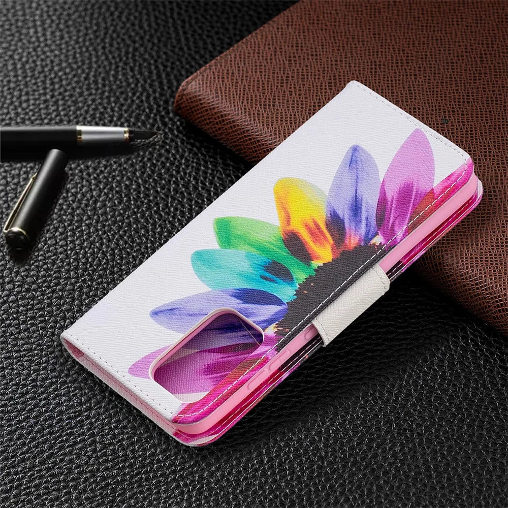 Stand Design Pattern Printing Cover Case for Samsung Galaxy A52 4G/5G / A52s 5G - Flower - 5