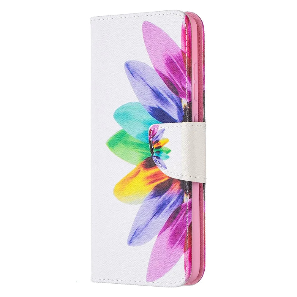 Stand Design Pattern Printing Cover Case for Samsung Galaxy A52 4G/5G / A52s 5G - Flower - 7