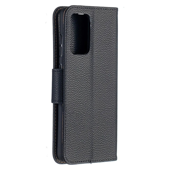 Litchi Surface with Wallet Leather Stand Case for Samsung Galaxy A52 4G/5G / A52s 5G - Black - 3