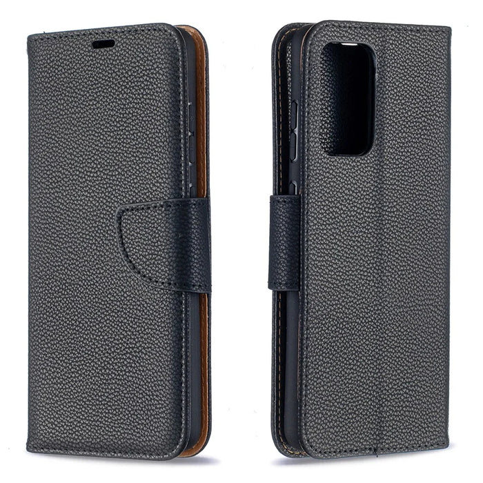 Litchi Surface with Wallet Leather Stand Case for Samsung Galaxy A52 4G/5G / A52s 5G - Black - 4