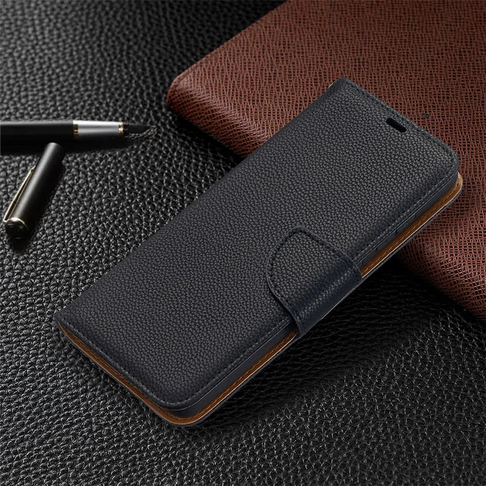 Litchi Surface with Wallet Leather Stand Case for Samsung Galaxy A52 4G/5G / A52s 5G - Black - 7