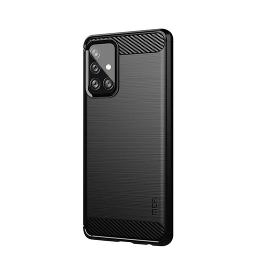 MOFI Carbon Fiber Brushed TPU Cover for Samsung Galaxy A72 5G / A72 4G - Black - 2