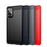 MOFI Carbon Fiber Brushed TPU Cover for Samsung Galaxy A72 5G / A72 4G - Black - 3