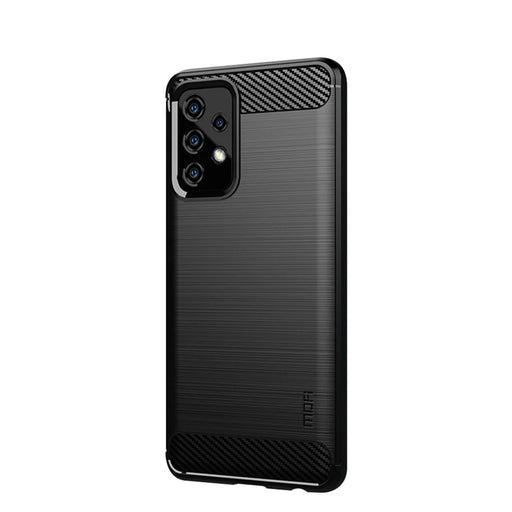 MOFI Carbon Fiber Brushed TPU Cover for Samsung Galaxy A52 4G/5G / A52s 5G - Black - 2