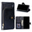 Leather Wallet Phone Stand Case for Samsung Galaxy A32 5G Zipper Pocket Design Cover - Black - 1