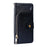 Leather Wallet Phone Stand Case for Samsung Galaxy A32 5G Zipper Pocket Design Cover - Black - 2