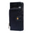 Leather Wallet Phone Stand Case for Samsung Galaxy A32 5G Zipper Pocket Design Cover - Black - 4