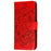Imprint Mandala Flower Wallet Leather Cover for Samsung Galaxy A52 4G/5G / A52s 5G Protective Stand Shell - Red - 2